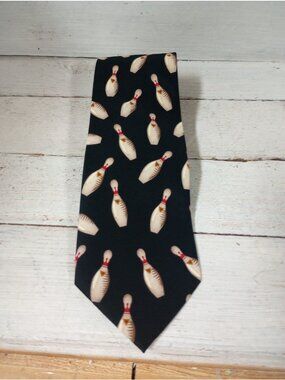 Parquet Bowling Pin Novelty Necktie *
